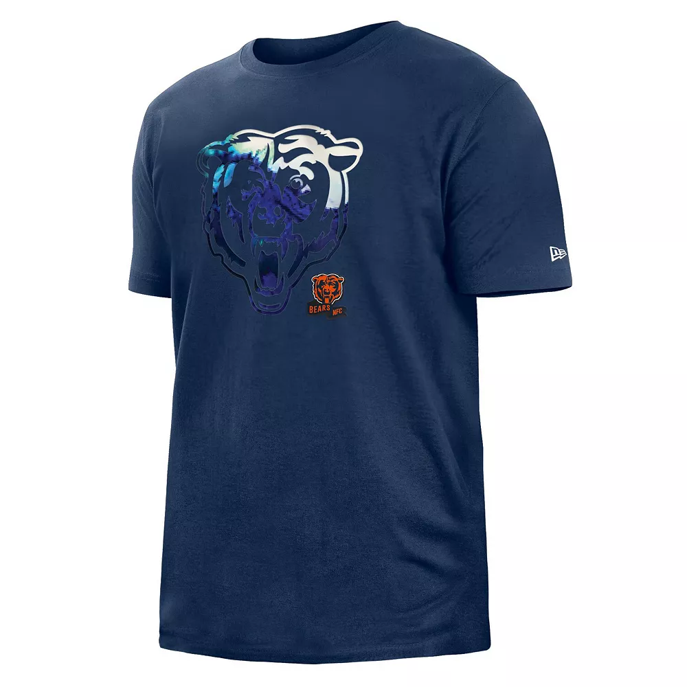 Men's New Era Navy Chicago Bears 2022 Sideline Ink Dye T-Shirt 3 Men's New Era Navy Chicago Bears 2022 Sideline Ink Dye T-Shirt - Image 3