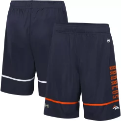Men's New Era Black Denver Broncos Combine Authentic Rusher Training Shorts