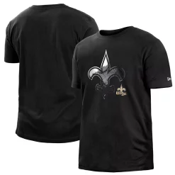 Men's New Era Black New Orleans Saints 2022 Sideline Ink Dye T-Shirt