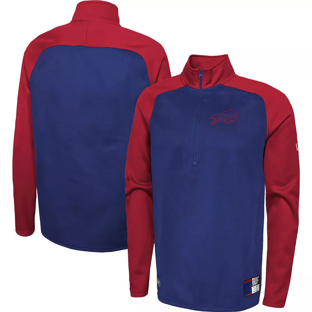 Men's New Era Royal Buffalo Bills Combine Authentic O-Line Raglan Half-Zip Jacket 2 Men's New Era Royal Buffalo Bills Combine Authentic O-Line Raglan Half-Zip Jacket - Image 2