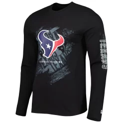 Men's New Era Black Houston Texans Combine Authentic Action Long Sleeve T-Shirt -New Era Shop 5994832 ALT2