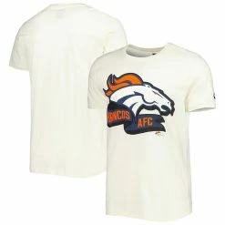 Men's New Era Cream Denver Broncos Sideline Chrome T-Shirt