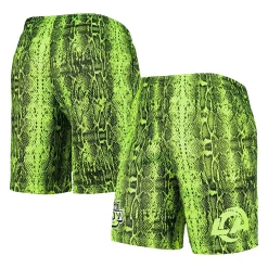 Men's New Era Neon Green Los Angeles Rams Summer Pop Shorts