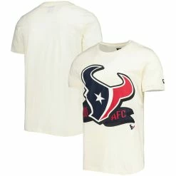 Men's New Era Cream Houston Texans Sideline Chrome T-Shirt
