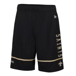 Men's New Era Black New Orleans Saints Combine Authentic Rusher Training Shorts -New Era Shop 6001791 ALT2