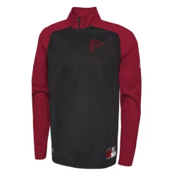 Men's New Era Black Atlanta Falcons Combine Authentic O-Line Raglan Half-Zip Jacket -New Era Shop 6002036 ALT2