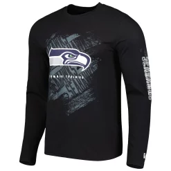 Men's New Era Black Seattle Seahawks Combine Authentic Action Long Sleeve T-Shirt -New Era Shop 6002096 ALT2