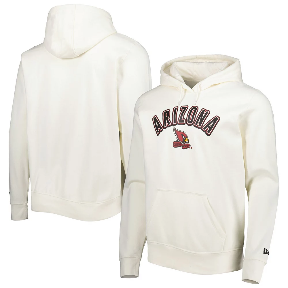 Men's New Era Cream Arizona Cardinals Sideline Chrome Pullover Hoodie 2 Men's New Era Cream Arizona Cardinals Sideline Chrome Pullover Hoodie - Image 2