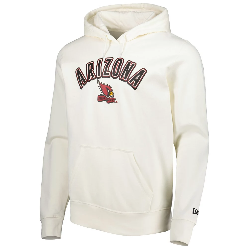 Men's New Era Cream Arizona Cardinals Sideline Chrome Pullover Hoodie 3 Men's New Era Cream Arizona Cardinals Sideline Chrome Pullover Hoodie - Image 3