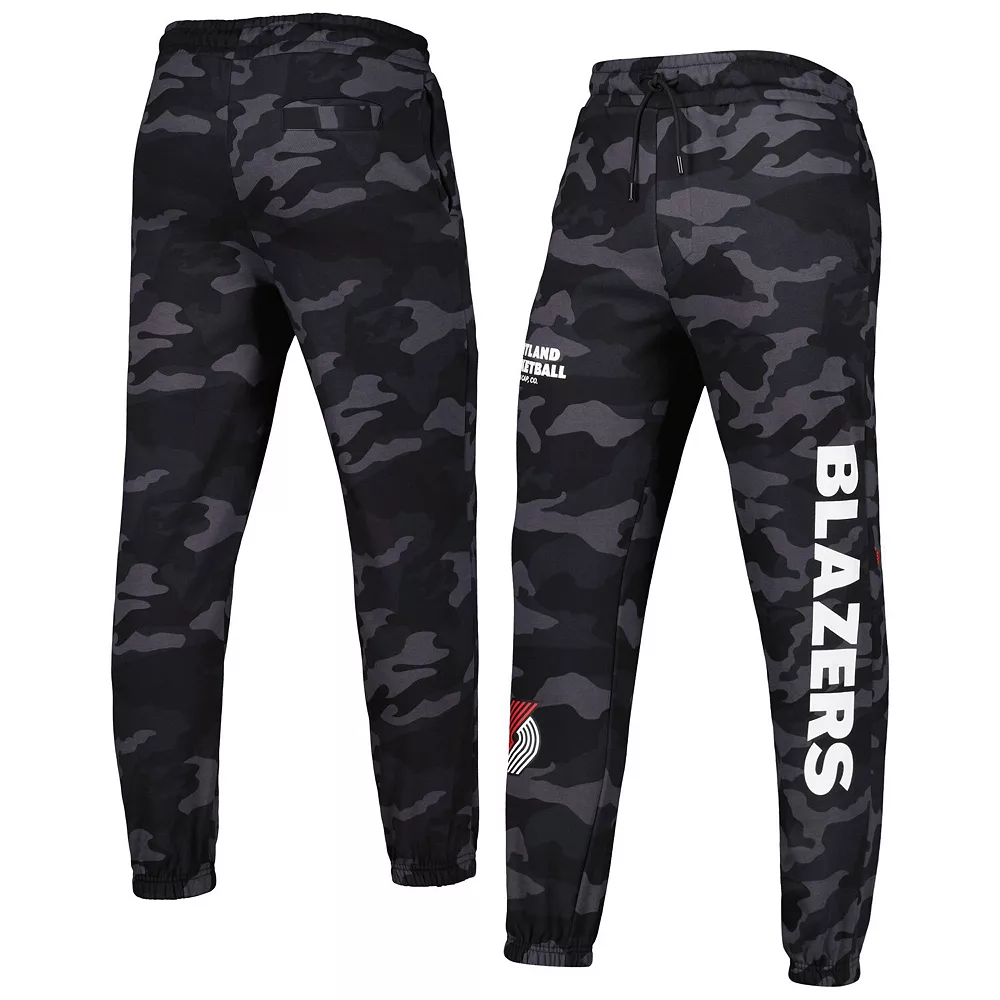 Men's New Era Black/Camo Portland Trail Blazers Tonal Joggers 2 Men's New Era Black/Camo Portland Trail Blazers Tonal Joggers - Image 2