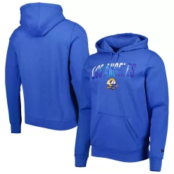 Men's New Era Royal Los Angeles Rams Ink Dye Pullover Hoodie