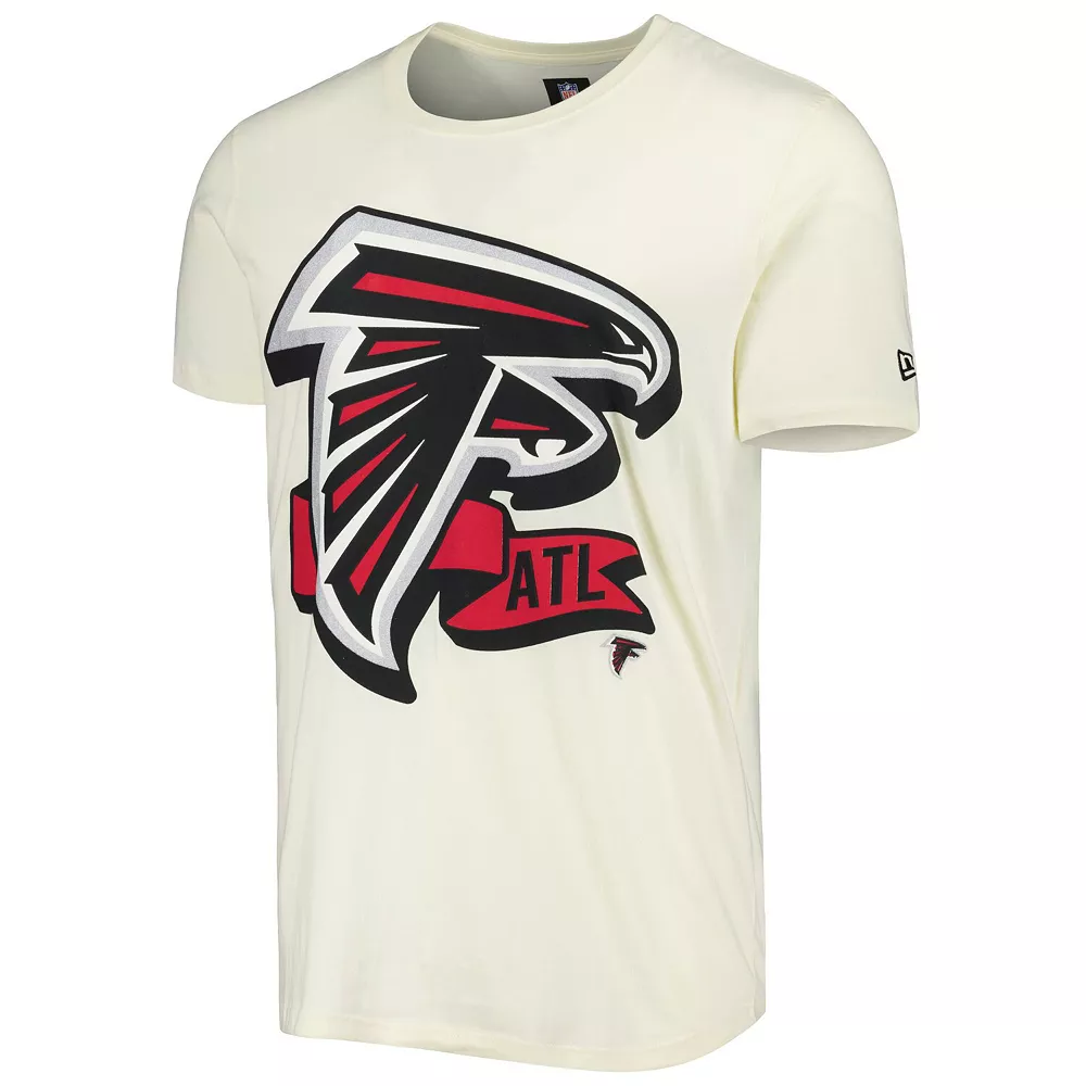 Men's New Era Cream Atlanta Falcons Sideline Chrome T-Shirt 3 Men's New Era Cream Atlanta Falcons Sideline Chrome T-Shirt - Image 3