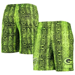 Men's New Era Neon Green Green Bay Packers Summer Pop Shorts