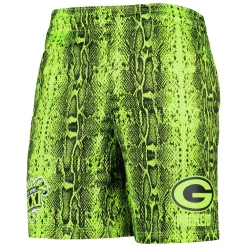 Men's New Era Neon Green Green Bay Packers Summer Pop Shorts -New Era Shop 6010424 ALT2