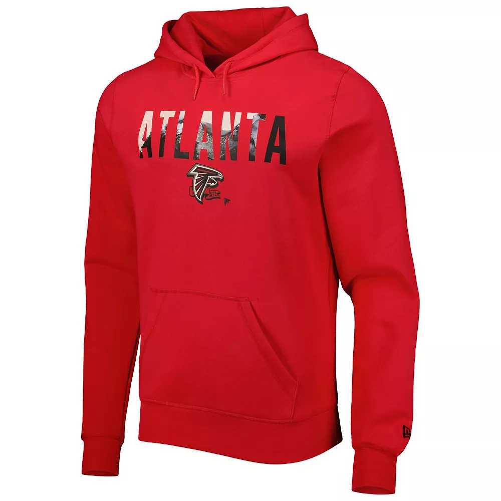 Men's New Era Red Atlanta Falcons Ink Dye Pullover Hoodie 3 Men's New Era Red Atlanta Falcons Ink Dye Pullover Hoodie - Image 3