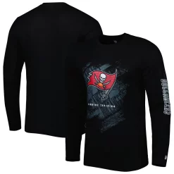 Men's New Era Black Tampa Bay Buccaneers Combine Authentic Action Long Sleeve T-Shirt
