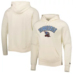 Men's New Era Cream Tennessee Titans Sideline Chrome Pullover Hoodie