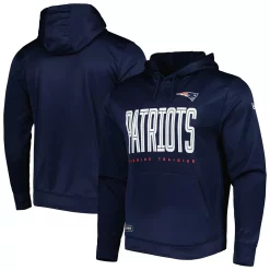 Men's New Era Navy New England Patriots Combine Authentic Huddle Up Pullover Hoodie