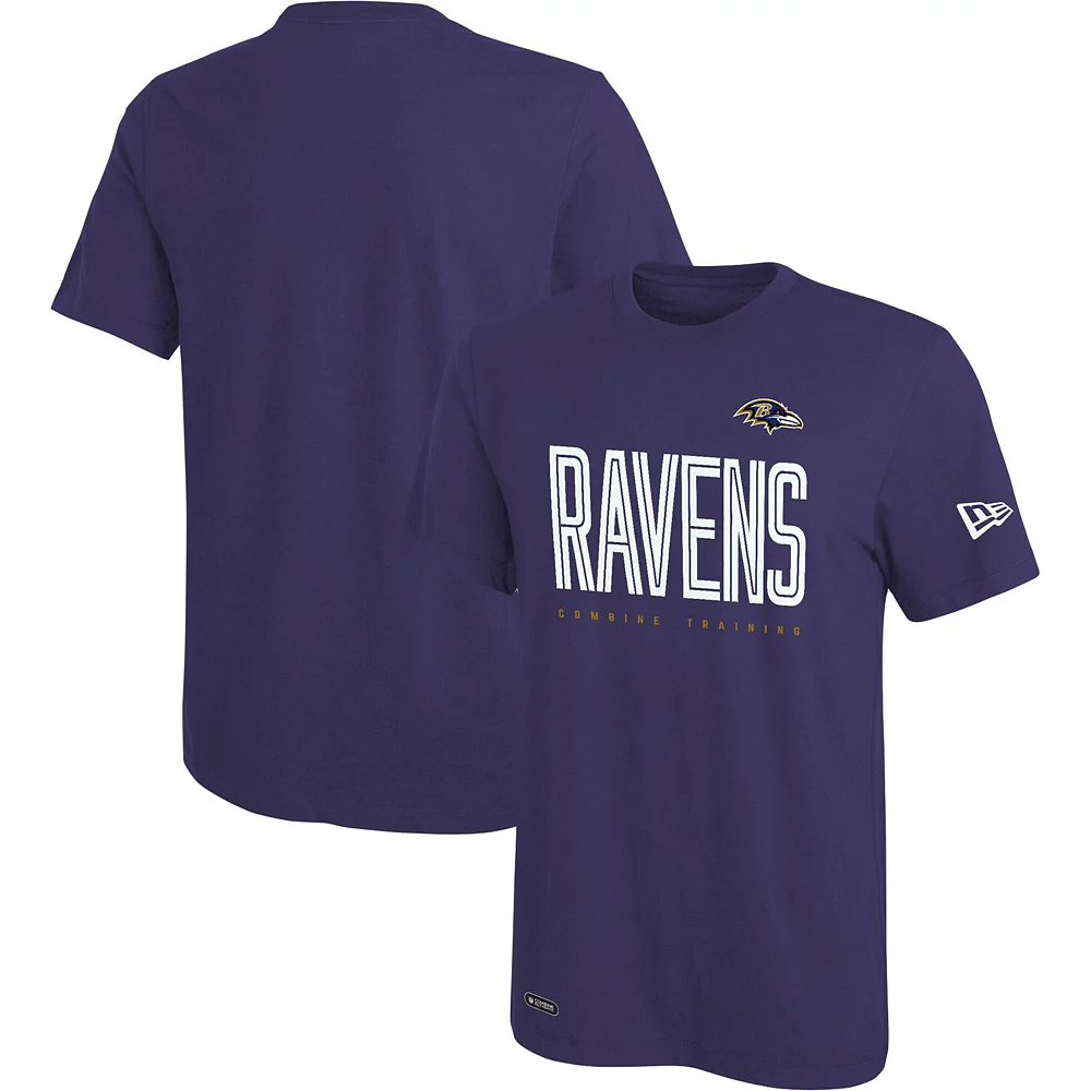 Men's New Era Purple Baltimore Ravens Combine Authentic Training Huddle Up T-Shirt 1 Men's New Era Purple Baltimore Ravens Combine Authentic Training Huddle Up T-Shirt