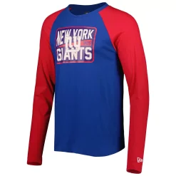 Men's New Era Royal New York Giants Throwback Raglan Long Sleeve T-Shirt -New Era Shop 6025832 ALT2
