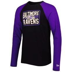 Men's New Era Black Baltimore Ravens Current Raglan Long Sleeve T-Shirt 5 Men's New Era Black Baltimore Ravens Current Raglan Long Sleeve T-Shirt -New Era Shop 6025876 ALT2