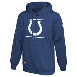 Men's New Era Royal Indianapolis Colts Combine Authentic Split Defense Pullover Hoodie