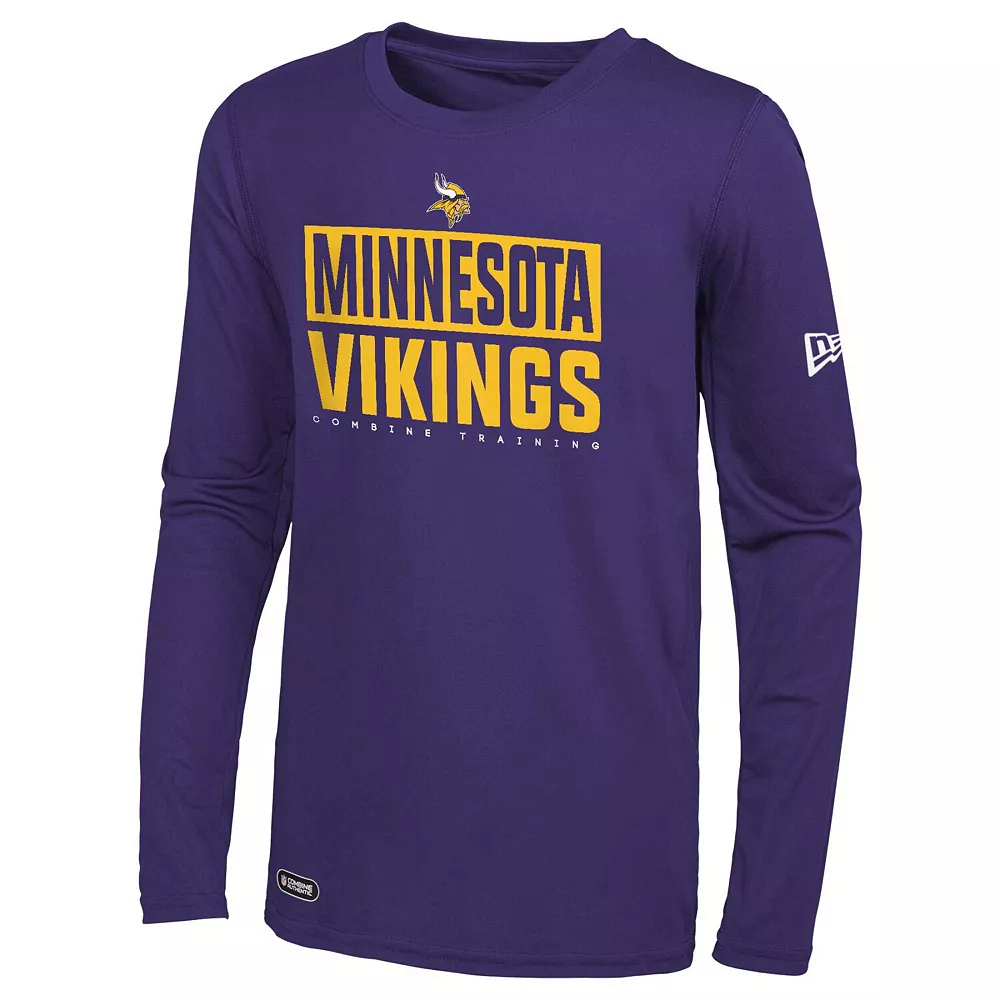 Men's New Era Purple Minnesota Vikings Combine Authentic Offsides Long Sleeve T-Shirt 1 Men's New Era Purple Minnesota Vikings Combine Authentic Offsides Long Sleeve T-Shirt