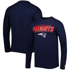 Men's New Era Navy New England Patriots Combine Authentic Stated Long Sleeve T-Shirt