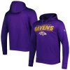 Men's New Era Purple Baltimore Ravens Combine Authentic Stated Logo Pullover Hoodie