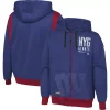 Men's New Era Royal New York Giants Combine Authentic Drop Back Full-Zip Hoodie