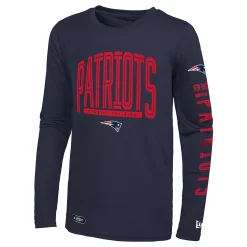 Men's New Era Navy New England Patriots Combine Authentic Home Stadium Long Sleeve T-Shirt