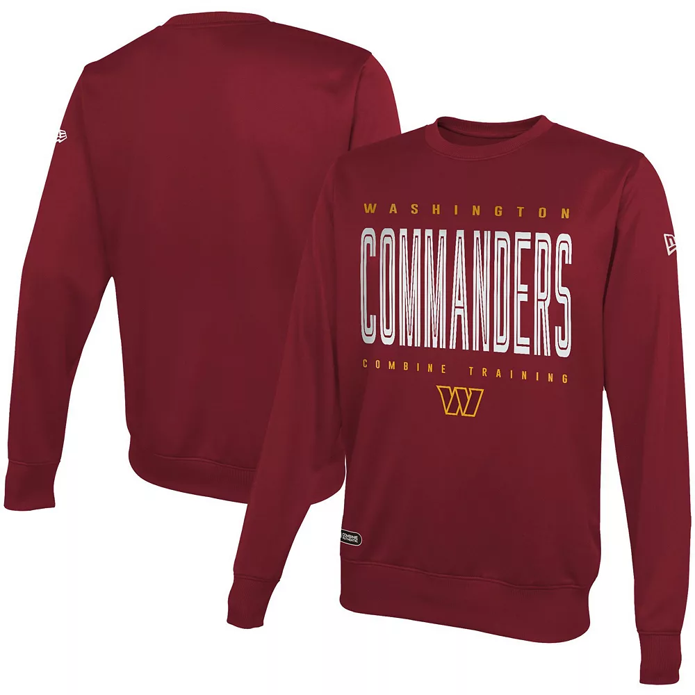 Men's New Era Burgundy Washington Commanders Combine Authentic Top Pick Pullover Sweatshirt 1 Men's New Era Burgundy Washington Commanders Combine Authentic Top Pick Pullover Sweatshirt