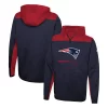 Men's New Era Navy New England Patriots Combine Authentic Hard Hitter Pullover Hoodie