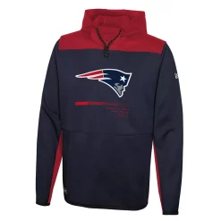 Men's New Era Navy New England Patriots Combine Authentic Hard Hitter Pullover Hoodie -New Era Shop 6027512 ALT2