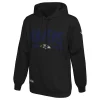 Men's New Era Black Baltimore Ravens Combine Authentic Coin Toss Pullover Hoodie