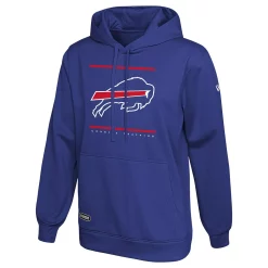 Men's New Era Royal Buffalo Bills Combine Authentic Split Defense Pullover Hoodie