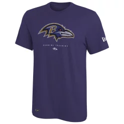Men's New Era Purple Baltimore Ravens Combine Authentic Ball Logo T-Shirt