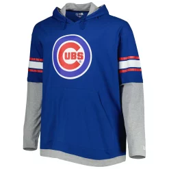 Men's New Era Royal Chicago Cubs Big & Tall Twofer Pullover Hoodie -New Era Shop 6083517 ALT2