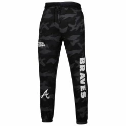 Men's New Era Black Atlanta Braves Camo Jogger Pants -New Era Shop 6084260 ALT2