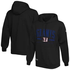 Men's New Era Black New York Giants Combine Authentic Coin Toss Pullover Hoodie