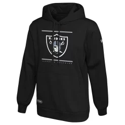 Men's New Era Black Las Vegas Raiders Combine Authentic Split Defense Pullover Hoodie