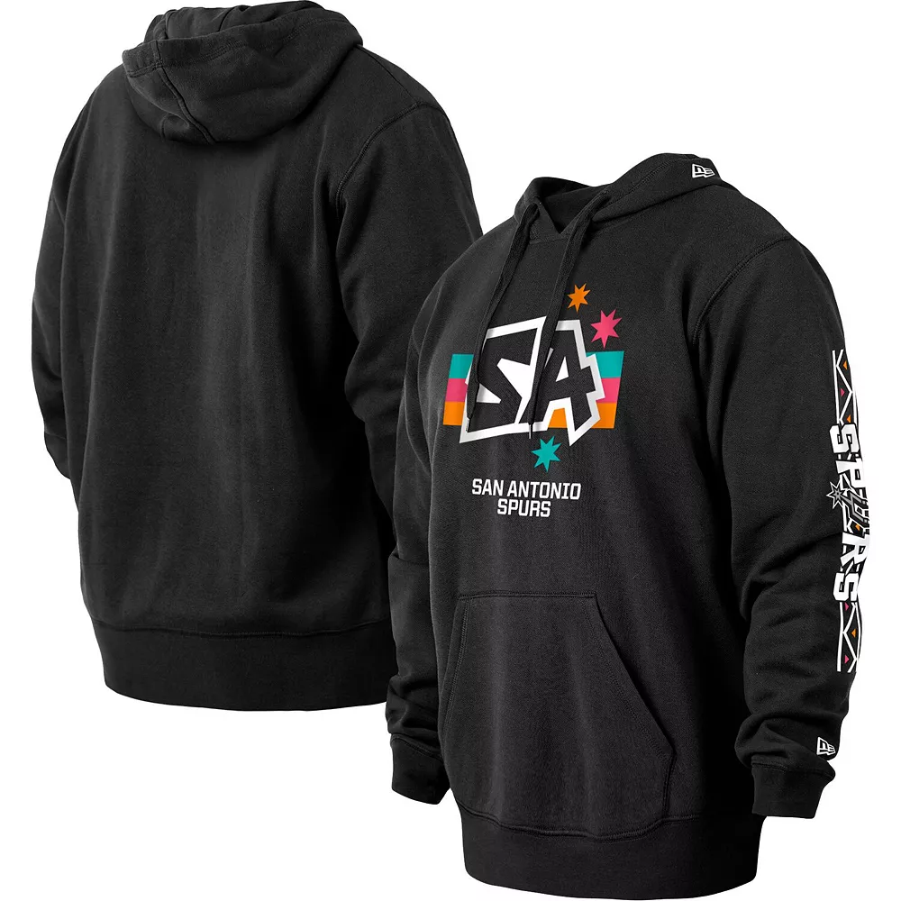 Men's New Era Black San Antonio Spurs 2022/23 City Edition Big & Tall Pullover Hoodie 1 Men's New Era Black San Antonio Spurs 2022/23 City Edition Big & Tall Pullover Hoodie