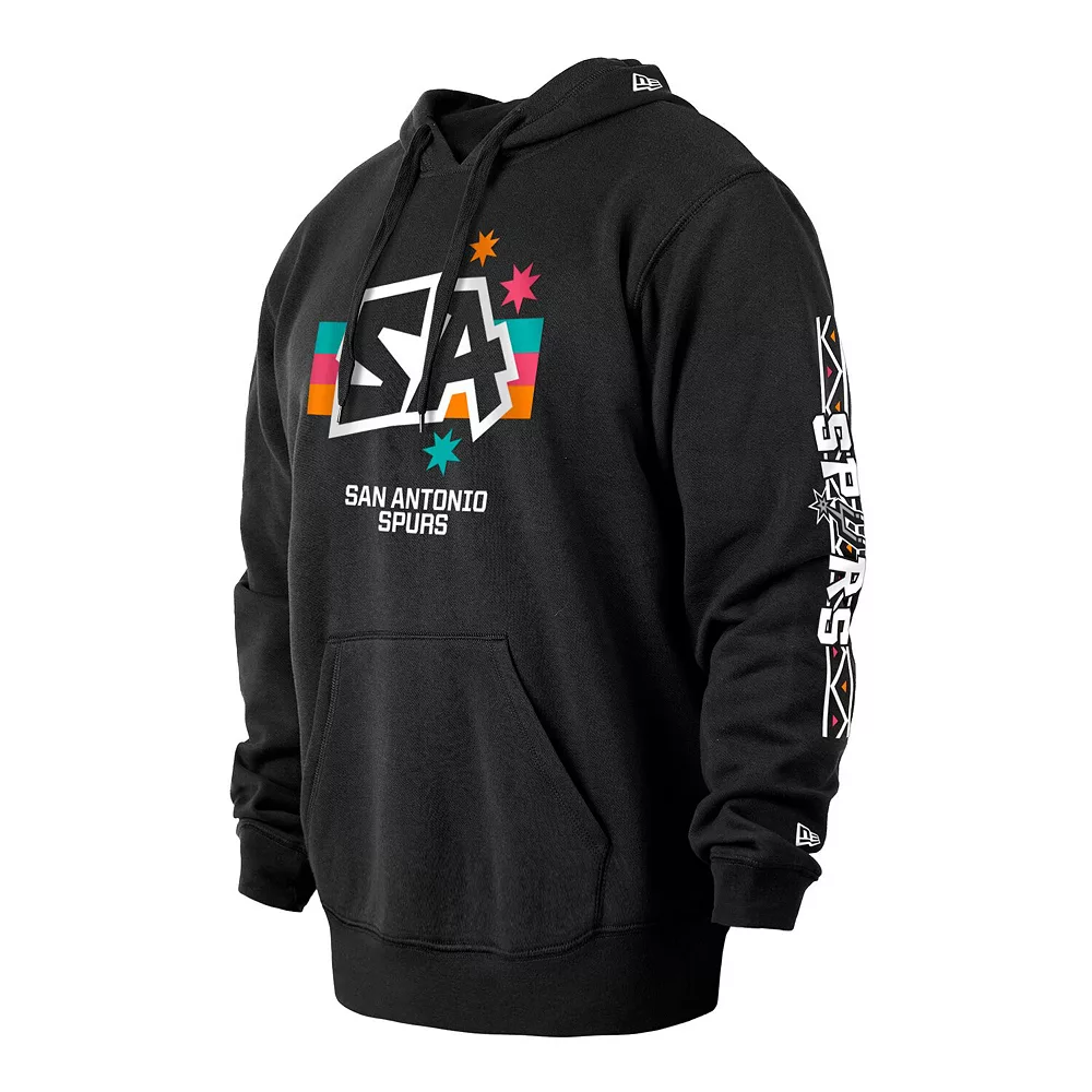 Men's New Era Black San Antonio Spurs 2022/23 City Edition Big & Tall Pullover Hoodie 3 Men's New Era Black San Antonio Spurs 2022/23 City Edition Big & Tall Pullover Hoodie - Image 3