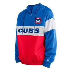 Men's New Era Red Chicago Cubs Raglan Quarter-Zip Hoodie -New Era Shop 6105756 ALT2