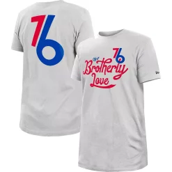 Men's New Era White Philadelphia 76ers 2022/23 City Edition Big & Tall T-Shirt