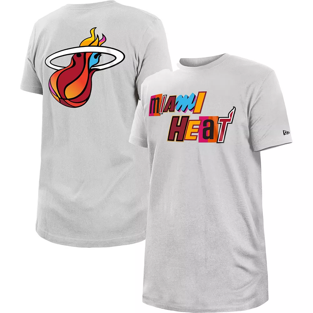 Men's New Era White Miami Heat 2022/23 City Edition Big & Tall T-Shirt 2 Men's New Era White Miami Heat 2022/23 City Edition Big & Tall T-Shirt - Image 2