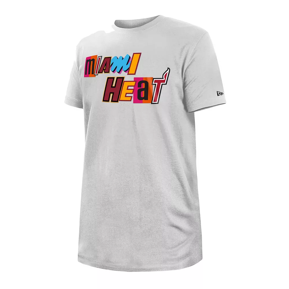 Men's New Era White Miami Heat 2022/23 City Edition Big & Tall T-Shirt 3 Men's New Era White Miami Heat 2022/23 City Edition Big & Tall T-Shirt - Image 3