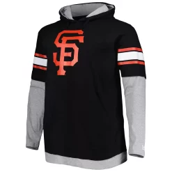 Men's New Era Black San Francisco Giants Big & Tall Twofer Pullover Hoodie 5 Men's New Era Black San Francisco Giants Big & Tall Twofer Pullover Hoodie -New Era Shop 6113722 ALT2