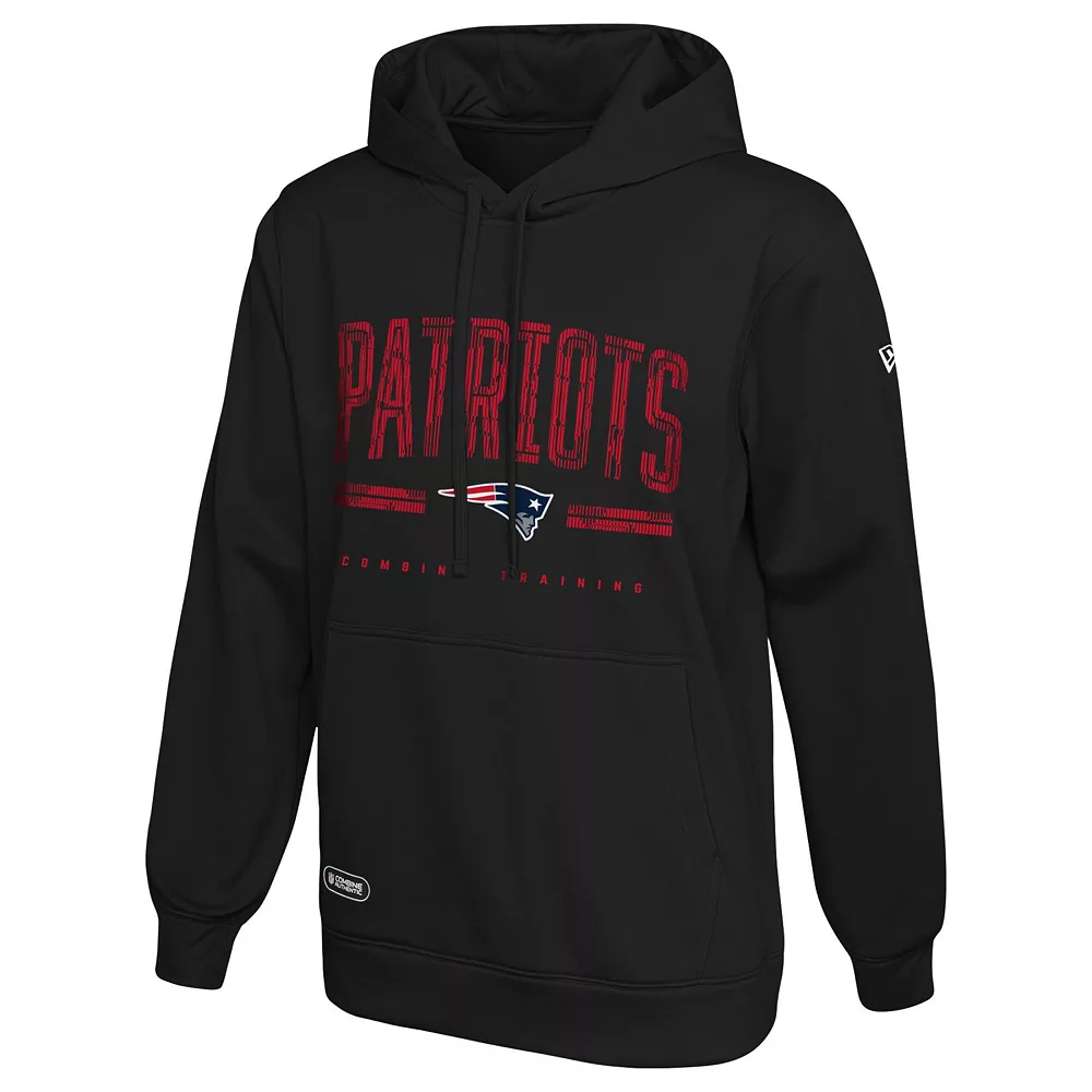 Men's New Era Black New England Patriots Combine Authentic Coin Toss Pullover Hoodie 1 Men's New Era Black New England Patriots Combine Authentic Coin Toss Pullover Hoodie
