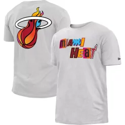 Men's New Era White Miami Heat 2022/23 City Edition Brushed Jersey T-Shirt